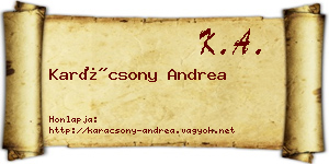 Karácsony Andrea névjegykártya